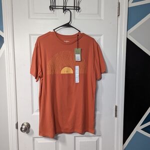 Goodfellow Mens Size Large Divine Red Standard Tee Short Sleeve Cotton Polyester